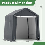 6 x 6.5/8 x 6.5 Feet Portable Motorcycle Outdoor Storage Shelter