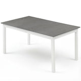 Rectangular Dinner Table with Solid Rubber Wood Legs