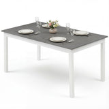 Rectangular Dinner Table with Solid Rubber Wood Legs