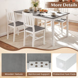 Rectangular Dinner Table with Solid Rubber Wood Legs