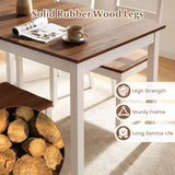 Rectangular Dinner Table with Solid Rubber Wood Legs