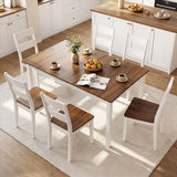Rectangular Dinner Table with Solid Rubber Wood Legs