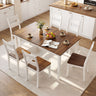 Rectangular Dinner Table with Solid Rubber Wood Legs