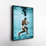 Muhammad Ali Underwater Canvas – Boxing Wall Art for Home Decor