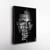 Michael Jordan Face Canvas Art - Motivational NBA Poster Wall Decor