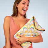 Kaleidoscope Floral Puffy Foldover Laptop Sleeve