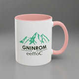Mountain Adventure Accent Coffee Mug - Unique Gift for Hikers, Nature Lovers, & Coffee Enthusiasts