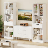61inch Tall Freestanding Bookcase with Drawer 8-Cube Storage Organizer