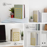 Honeycomb Metal Bookend – Modern Geometric Book Holder