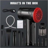 2 in 1 Cordless Electric Air Duster and Vacuum - Powerful 100000RPM