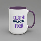 Funny Coffee Mug - Cluster Fuck Fixer - Gifts for Friends, Office Humor, Coffee Lovers