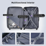 3 Piece Luggage Set Hardside Spinner Suitcase with TSA Lock 20' 24'