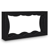 Console Table 2-Tier Narrow Entryway Table with Wavy Edge Storage Shelf