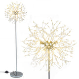63-Inch Crystal Floor Lamp with Acrylic Crystals