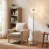 63-Inch Crystal Floor Lamp with Acrylic Crystals
