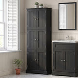 63 Inch Tall Bathroom Storage Cabinet with 6 Doors and Adjustable Shelves