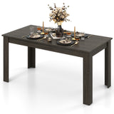 63 Inch Rectangular Modern Dining Kitchen Table for 6 People