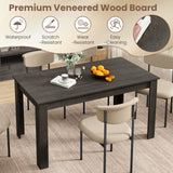 63 Inch Rectangular Modern Dining Kitchen Table for 6 People