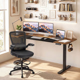 63 x 24 Inch Height Adjustable Sit Stand Computer Desk with 3 Memory Presets