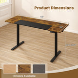 63 x 24 Inch Height Adjustable Sit Stand Computer Desk with 3 Memory Presets