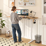 63 x 24 Inch Height Adjustable Sit Stand Computer Desk with 3 Memory Presets