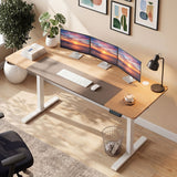 63 x 24 Inch Height Adjustable Sit Stand Computer Desk with 3 Memory Presets