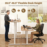63 x 24 Inch Height Adjustable Sit Stand Computer Desk with 3 Memory Presets