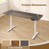 63 x 24 Inch Height Adjustable Sit Stand Computer Desk with 3 Memory Presets