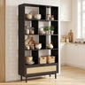 6-Tier Tall Wooden Bookcase with 8 Open Cubes