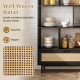 6-Tier Tall Wooden Bookcase with 8 Open Cubes