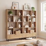 6-Tier Tall Wooden Bookcase with 8 Open Cubes