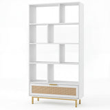 6-Tier Tall Wooden Bookcase with 8 Open Cubes