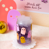 Halloween Can Glass w/Lid
