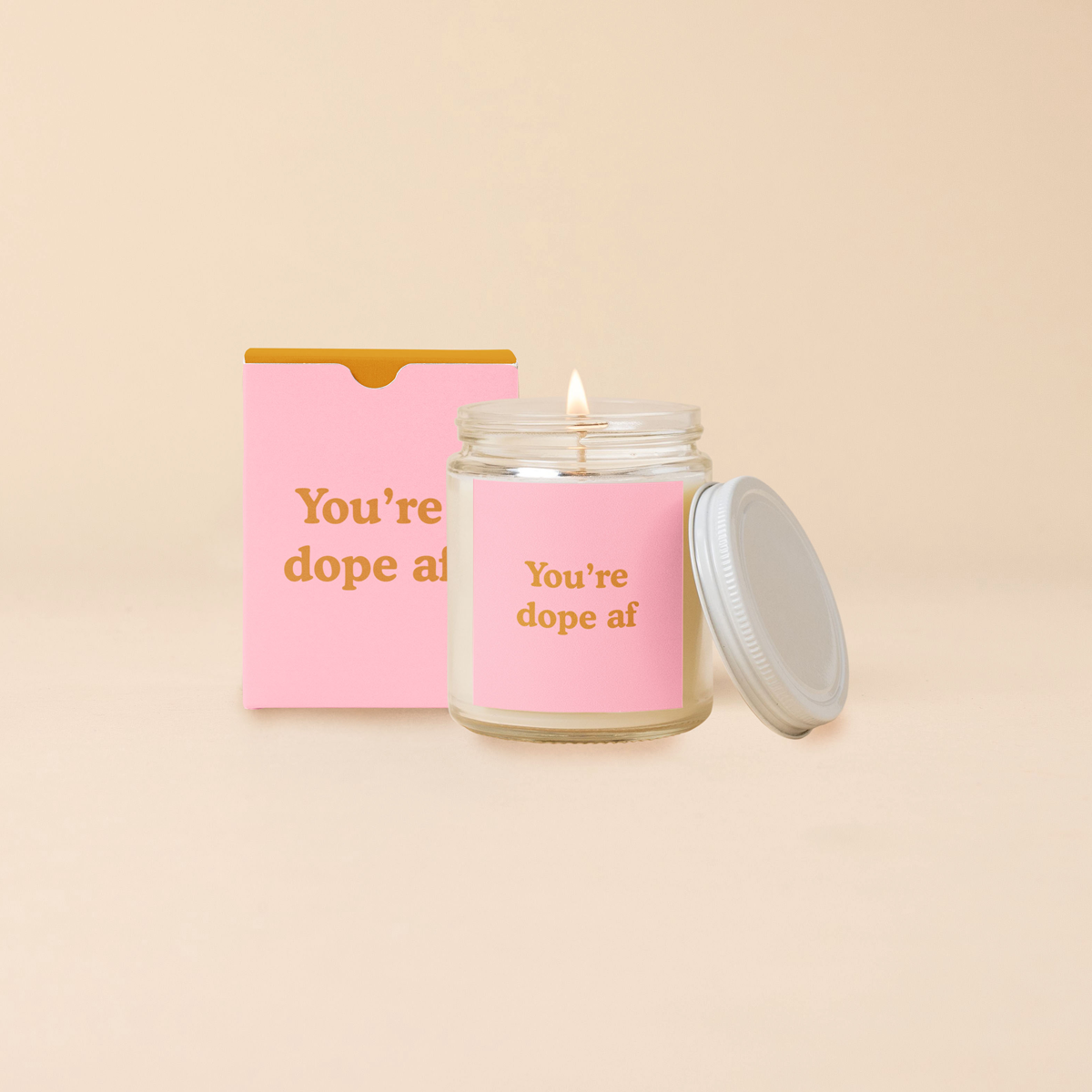 Candle Jar w/Lid - Yippie