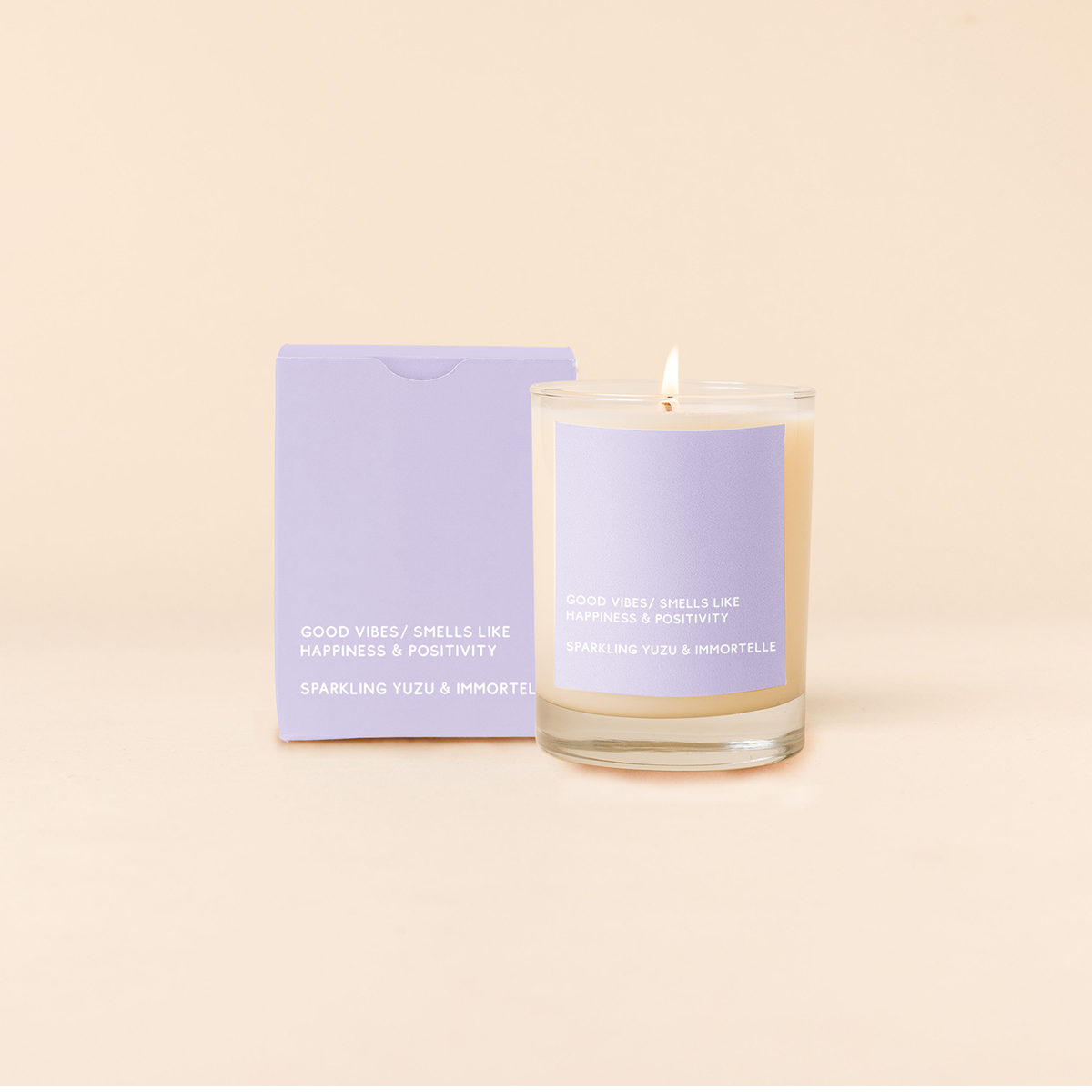 Candle Rocks Glass - Good Vibes Only