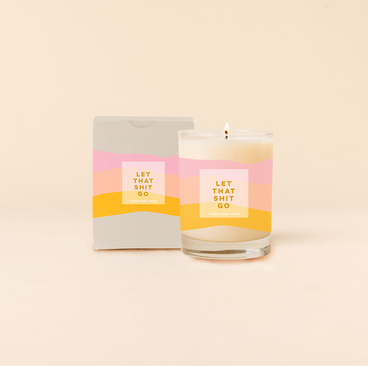 Candle Rocks Glass - Good Vibes Only
