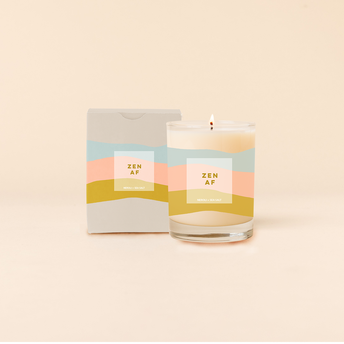 Candle Rocks Glass - Good Vibes Only