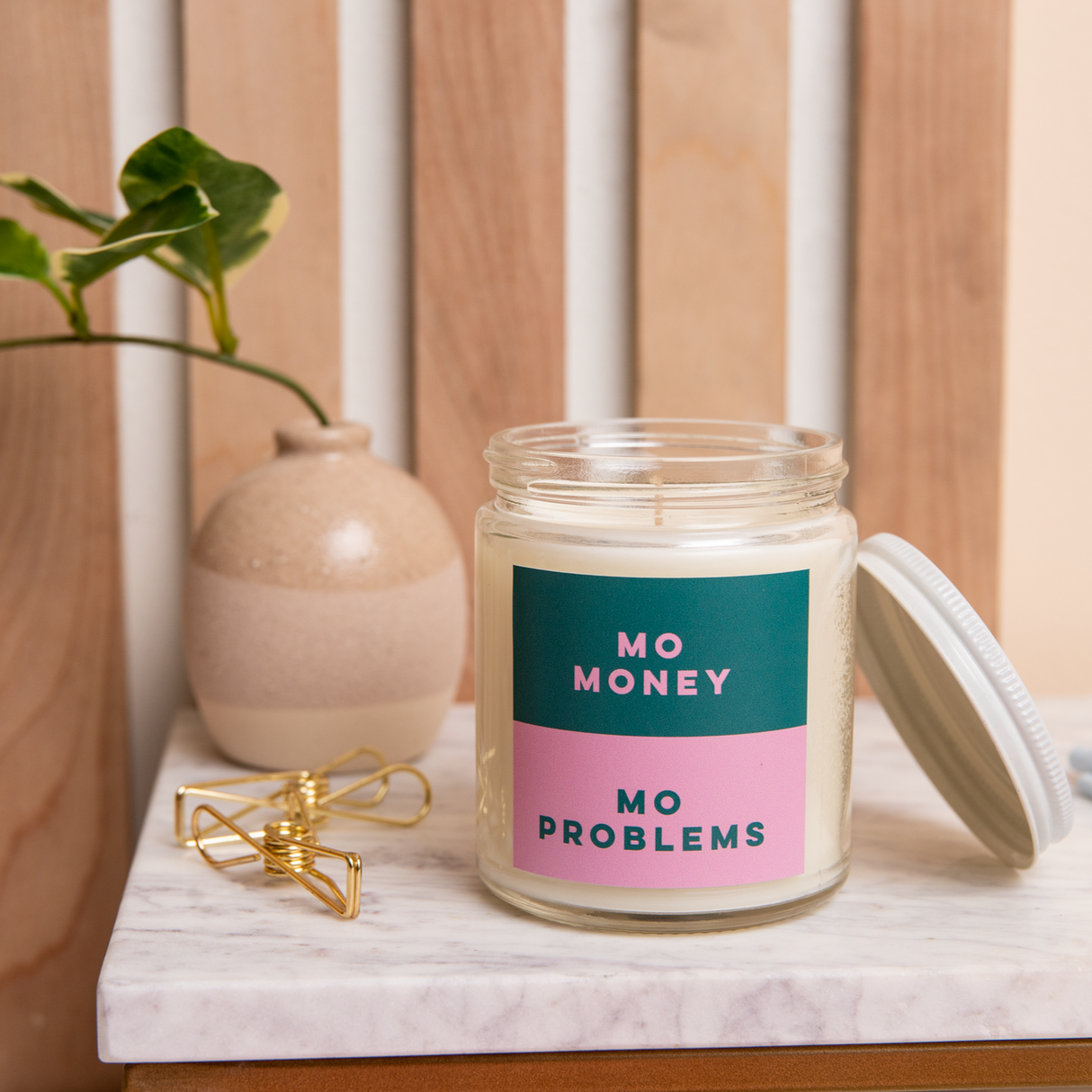 Candle Jar w/Lid - Color Me Happy