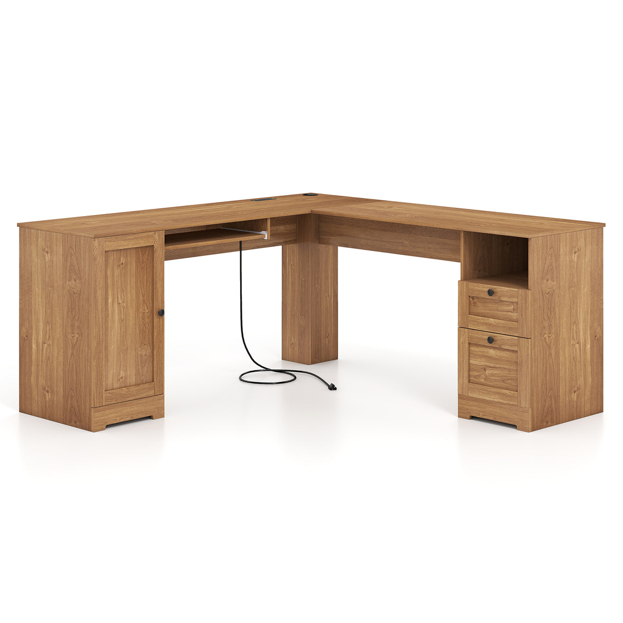 66 Inch L-Shaped Computer Desk