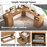 66 Inch L-Shaped Computer Desk