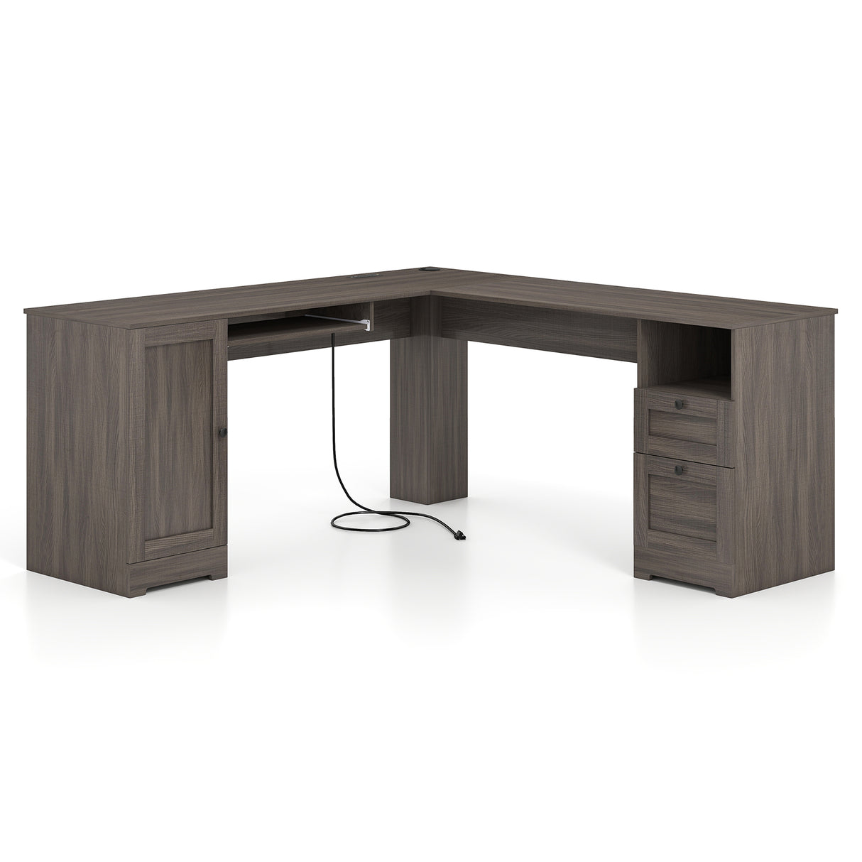 66 Inch L-Shaped Computer Desk