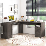 66 Inch L-Shaped Computer Desk
