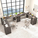 66 Inch L-Shaped Computer Desk