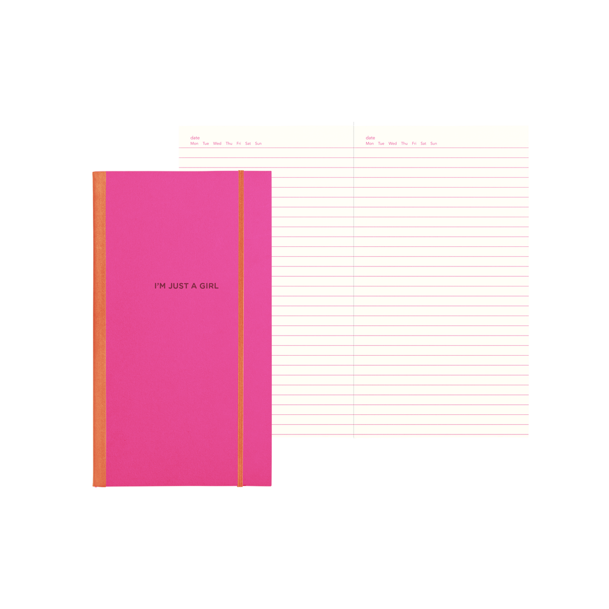I'm Just A Girl Skinny Notebook