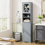 67 Inch Tall Bathroom Cabinet Freestanding Storage Cabinet with 5 Adjustable Shelves