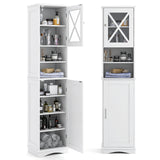 67 Inch Tall Bathroom Cabinet Freestanding Storage Cabinet with 5 Adjustable Shelves