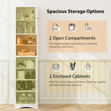 67 Inch Tall Bathroom Cabinet Freestanding Storage Cabinet with 5 Adjustable Shelves