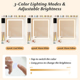 67 Inches Tall Vanity Set with Mirror Makeup Dressing Table with Charging Station-White