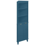68 Inch Tall Bathroom Floor Storage Cabinet with Fluted Doors