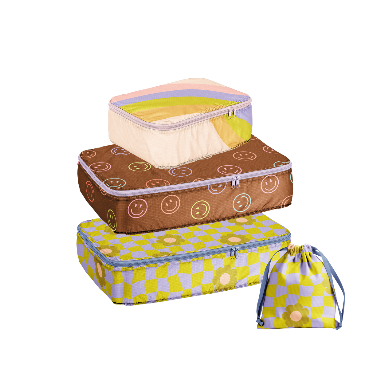 Cool Funky Daisy Packing Cube Set